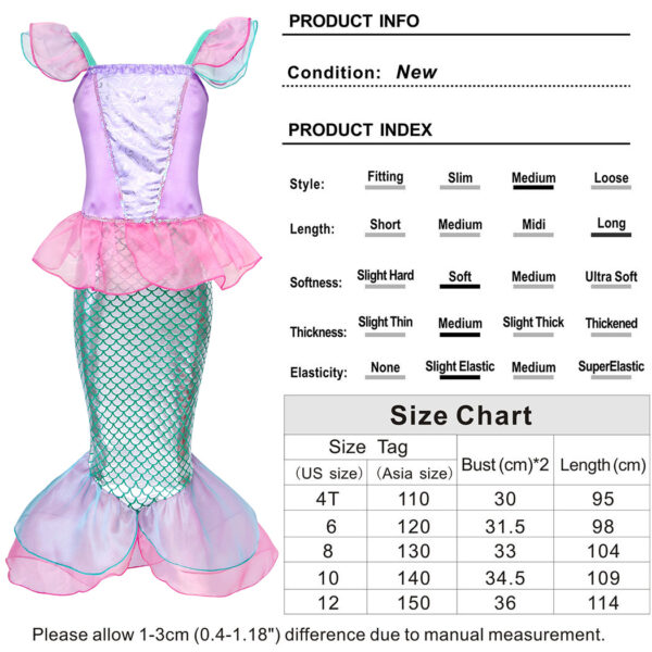 Mermaid Purple & Green Full Set Costume - Image 2