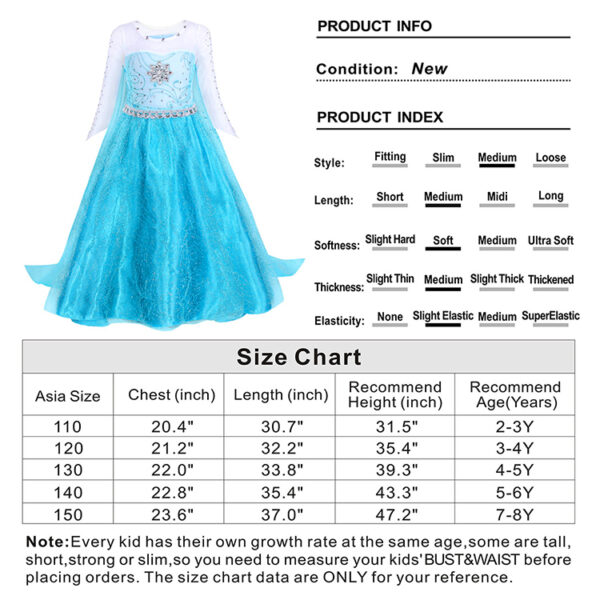Elsa Frozen 1 Full Set Costume - Image 4