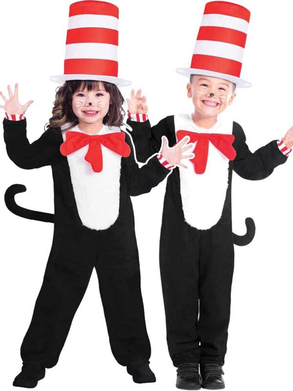 DR. Seuss Cat In The Hat Fancy Dress Costume