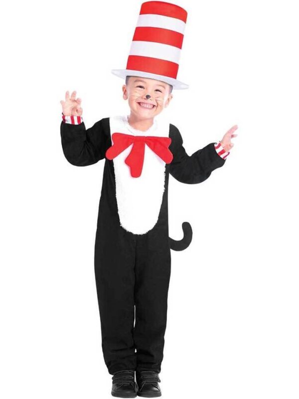 DR. Seuss Cat In The Hat Fancy Dress Costume - Image 2