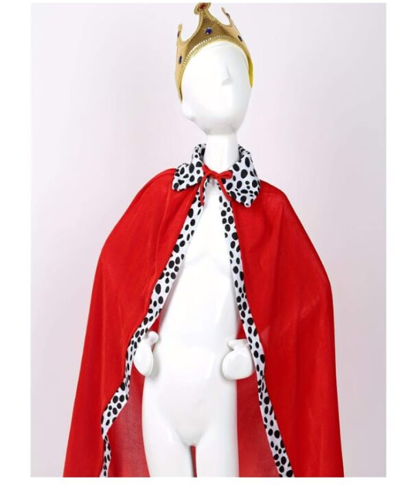 King Robe Costume Queen Robe King Crown Cape - Image 4