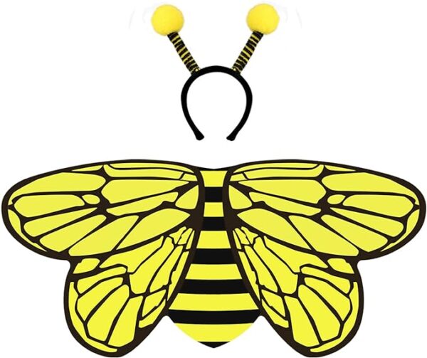 Bee-Wings for Kids with Antenna Heaband Toddler Bee Dress