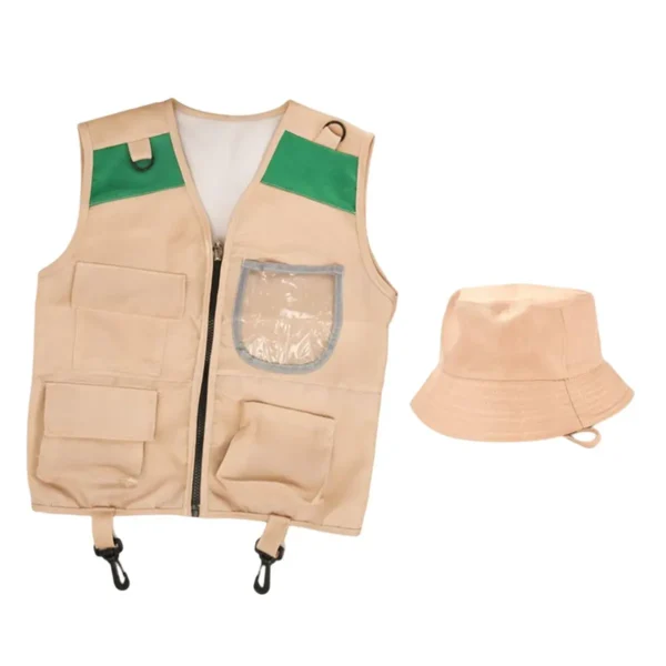 Kids Explorer Costume including Safari Vest and Hat - Image 3