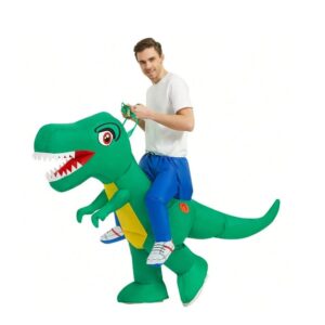 Inflatable Dinousaur Rider Costume.