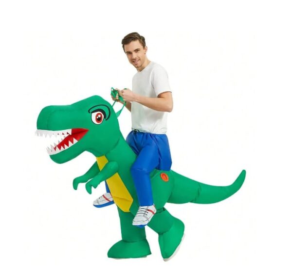 Inflatable Dinousaur Rider Costume.