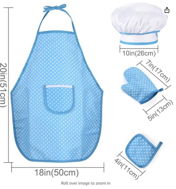 kitchen costumes for Boys Toddler Apron Set Chef Role Play Costume - Image 2