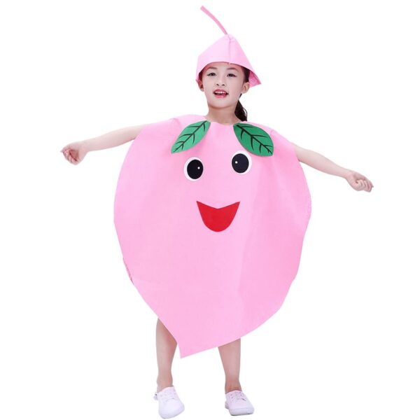 Cute Peach  Kids Fruits Costume