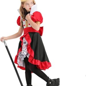 GIRLS QUEEN OF HEARTS COSTUME ALICE In the WONDERLAND WORLD STORYBOOK character