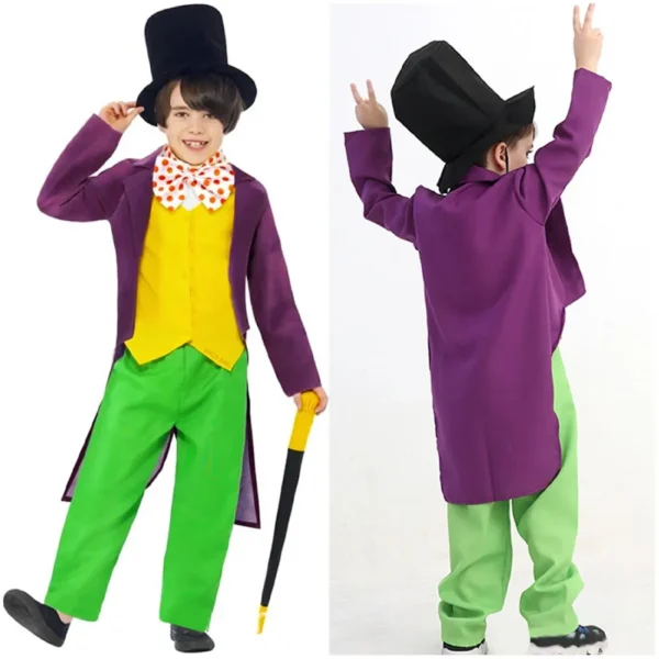 Willy Wonka child costume and The Chocolate Factory storybook character - Image 4