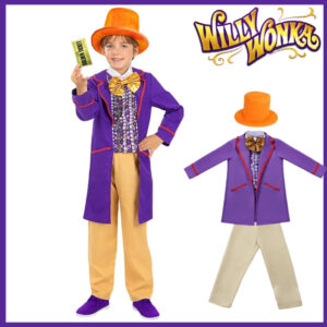 Willy Wonka child jacket outfit and The Chocolate Factory storybook character