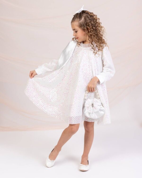 Sparkle Princess Eid dress Outfit Set - white - Image 4