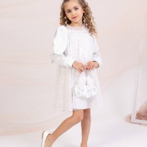 Sparkle Princess Eid dress Outfit Set - white
