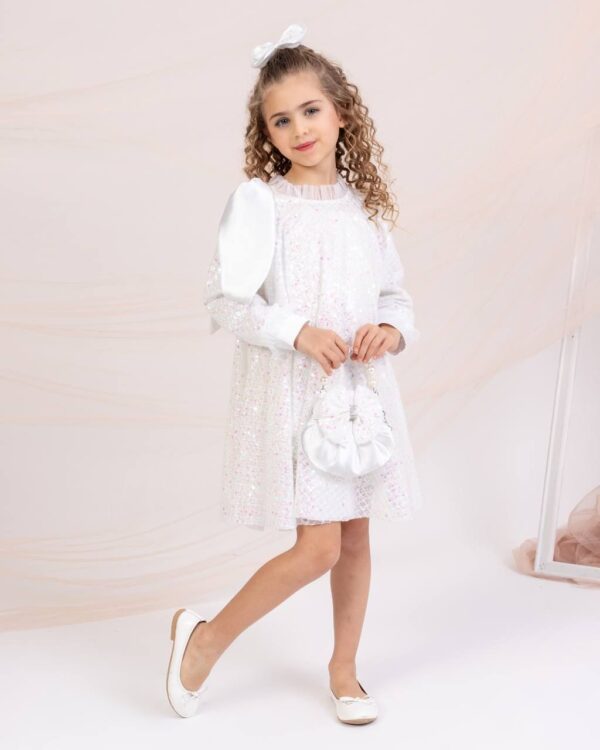 Sparkle Princess Eid dress Outfit Set - white