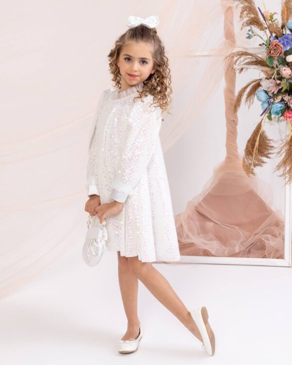 Sparkle Princess Eid dress Outfit Set - white - Image 3