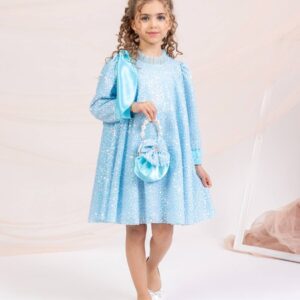 Sparkle Princess Eid dress Outfit Set - Blue